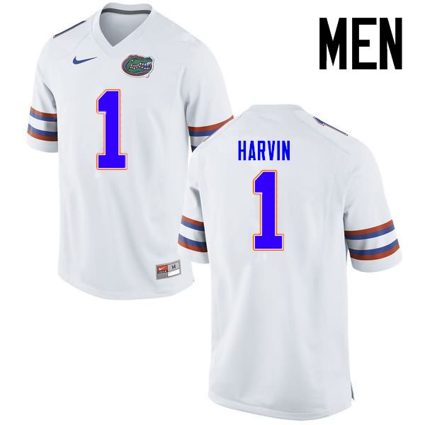 NCAA Florida Gators Percy Harvin Men's #1 Nike White Stitched Authentic College Football Jersey FZW4064SK